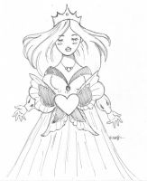 Princess with butterfly heart